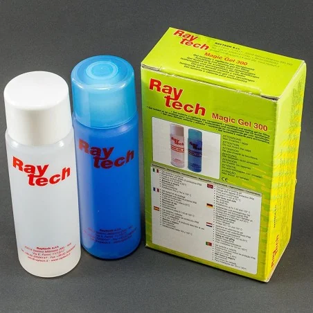 GEL BICOMPONENTE PER ISOLARE CONTATTI ALTA RESISTENZA RAYTECH 2 BOTTIGLIE 150 ML MAGICGEL-3RAYTECH