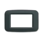 Placca tecnopolimero Ave Banquise e Noir 3 posti grigio 45PY03gn